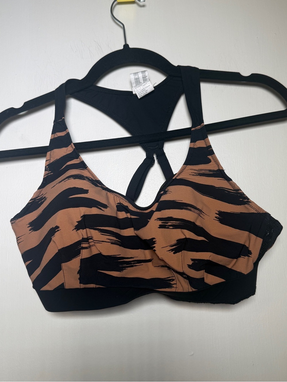 Free Sport by Gottex Women’s Animal Print Sports Bra - Black & Brown 36D